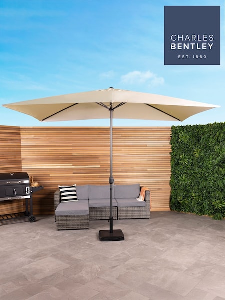 Charles Bentley Beige Rectangular Garden Parasol (H20160) | £73