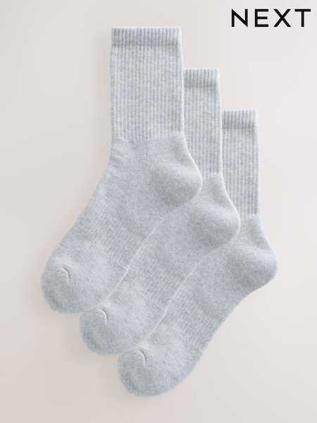 Proud London Cushion Sole Ribbed Sport Ankle Socks 3 Pack With Arch Support (H20264) | £0
