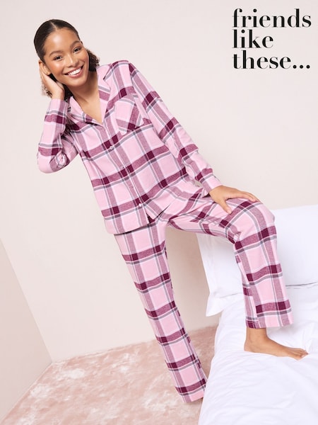 Pink Check Nightwear Set (H20322) | £36