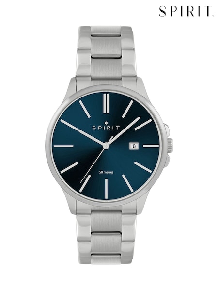 Spirit Gents Silver Tone Classic Polished Bracelet Watch (H20351) | £35