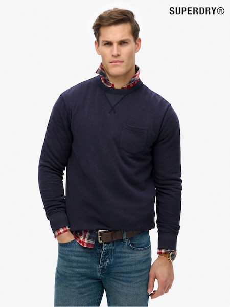 Superdry Blue The Merchant Store 100% Cotton Sweatshirt (H20402) | £50