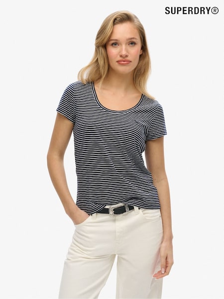 Superdry Blue Studios Scoop Neck T-Shirt (H20415) | £20