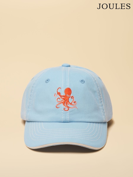 Joules Kids' Daley Blue Octopus Baseball Cap (H20685) | £13