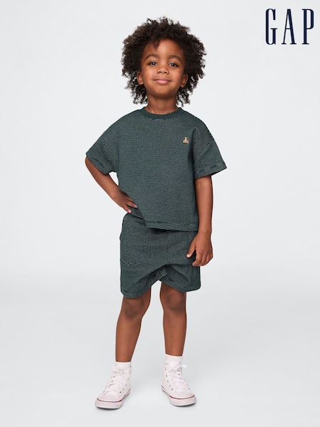 Gap Green Brannan Bear Textured T-Shirt & Shorts Outfit Set (6mths-5yrs) (H20775) | £35