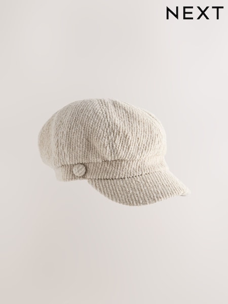 Cream Cord Baker Hat (H20872) | £14