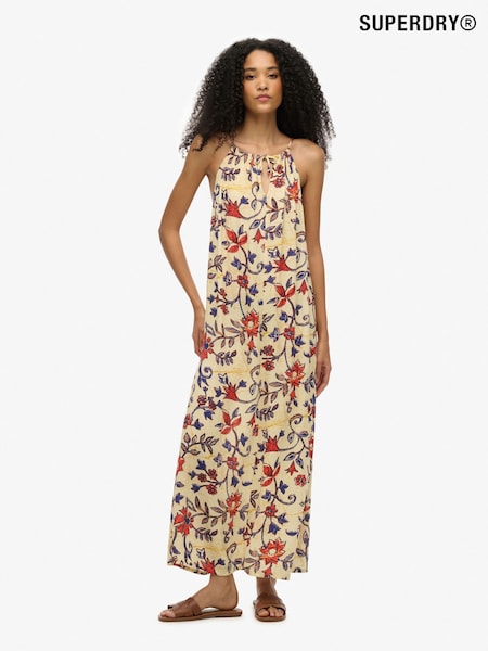 Superdry Cream Beach Cami Maxi Dress (H20904) | £50
