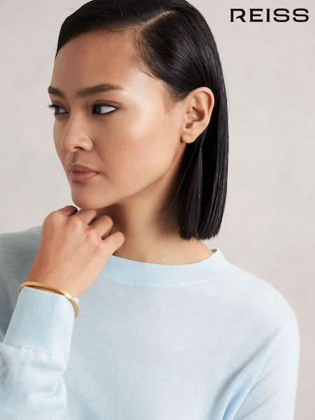 Reiss Blue Hester Merino Wool Crew-Neck Jumper (H20928) | £88