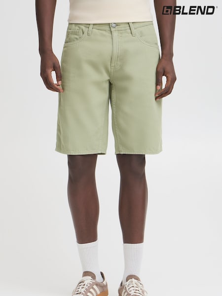 Blend Green Regular Fit Woven 100% Cotton Shorts (H20956) | £28