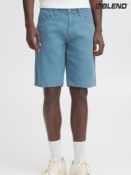 Blend Blue Regular Fit Woven 100% Cotton Shorts (H20981) | £28