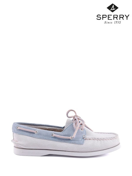 Sperry Authentic Original 2 Eye Boat White Shoes (H21072) | £100