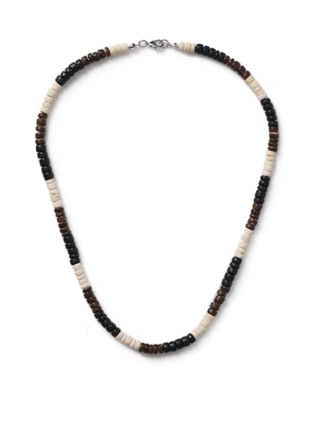 DCK Mens Multi Bead Black Necklace (H21159) | £16.50