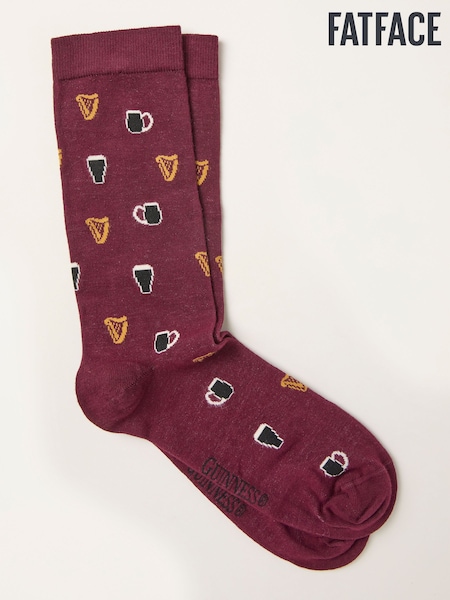 FatFace Burgundy Red Guinness Socks (H21195) | £7.50