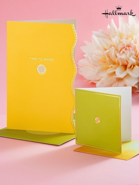 Hallmark Yellow Green Premium 'Time to Shine' Card - Vivid Aura (H21202) | £6