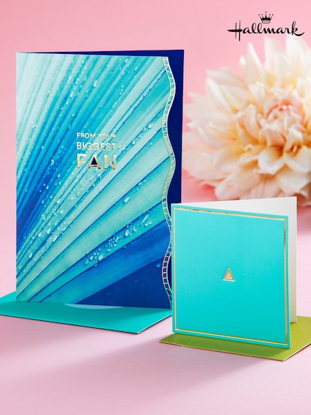 Hallmark Turquoise Premium 'From Your Biggest Fan' Card - Vivid Aura (H21211) | £6