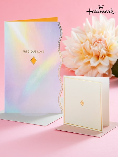 Hallmark Pink White Premium 'Precious Love' Card - Vivid Aura (H21220) | £6
