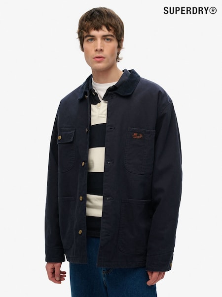 Superdry Blue Surplus Four Pocket Chore Jacket (H21311) | £120