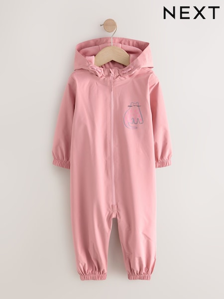 Pale Pink Waterproof Printed Puddlesuit (3mths-7yrs) (H21326) | £20 - £24