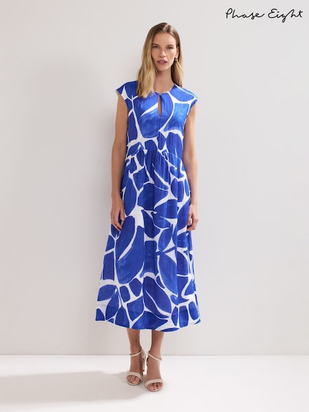 Phase Eight Blue Talah Midaxi Dress (H21351) | £110