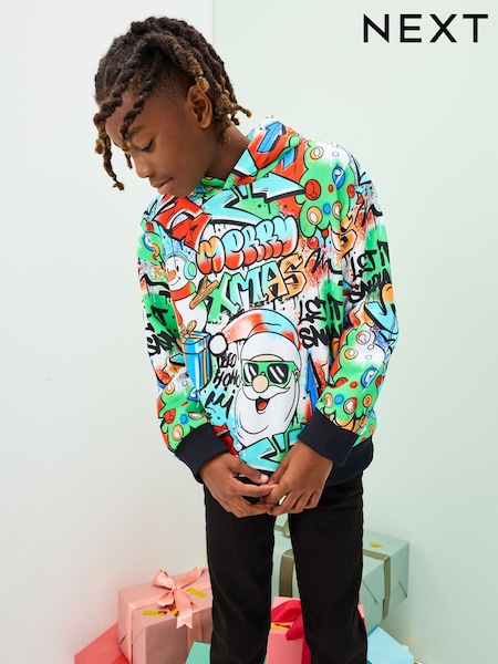 Multi Christmas Hoodie (3-16yrs) (H21457) | £18 - £23