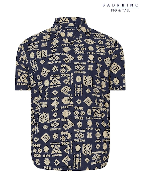 BadRhino Big & Tall Blue 100% Cotton Slub Shirt (H21572) | £33