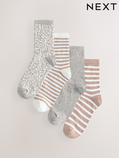 Neutral Animal Ankle Socks 4 Pack (H21595) | £10