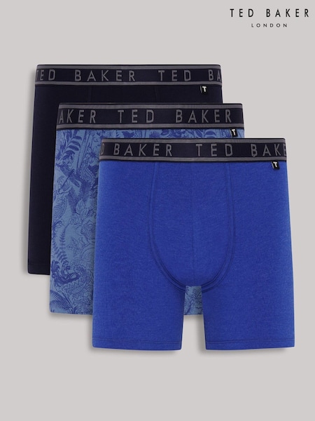 Ted Baker Blue Treasure Mazarine Boxer Briefs 3 Pack (H21616) | £39