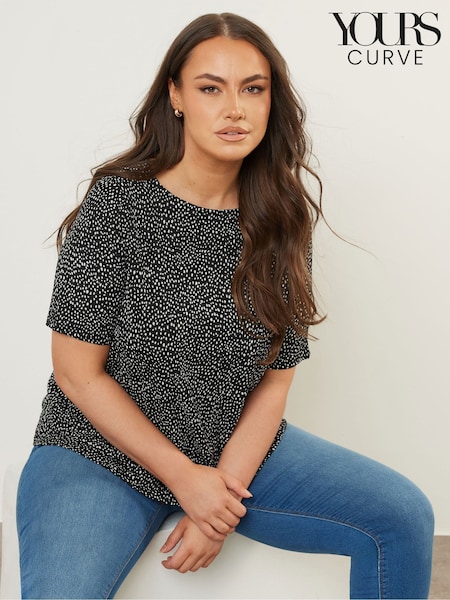 Yours Curve Denim Black Shell Top (H21682) | £24