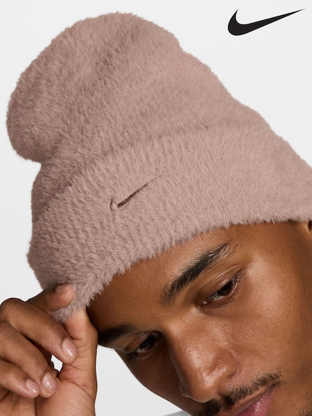 Nike Pink Embroidered Swoosh Logo Beanie (H22012) | £32.99