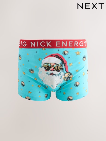 Blue Christmas Novelty Boxers (H22056) | £10