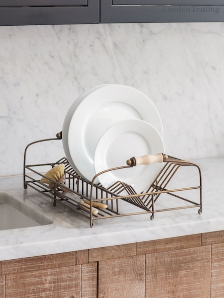 Garden Trading Antique Brass Brompton Dish Rack (H22080) | £60