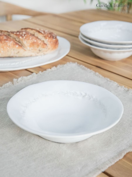 Garden Trading Set of 4 White Overton Bowls (H22087) | £50