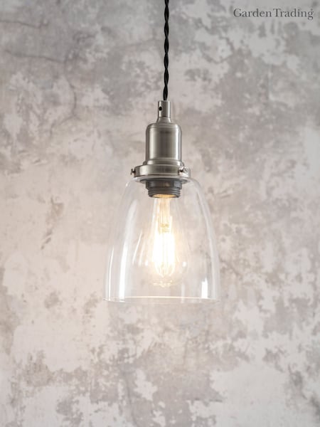 Garden Trading Satin Nickle Hoxton Domed Pendant Light (H22096) | £65