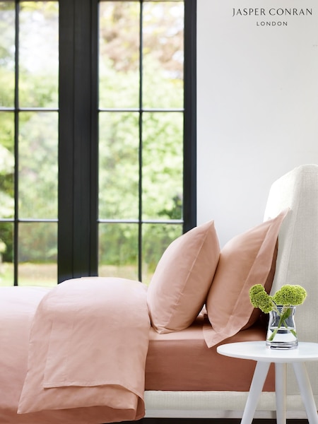 Jasper Conran London Pale Pink 300 TC Percale 100% Cotton Oxford Pillowcases Pair (H22136) | £35