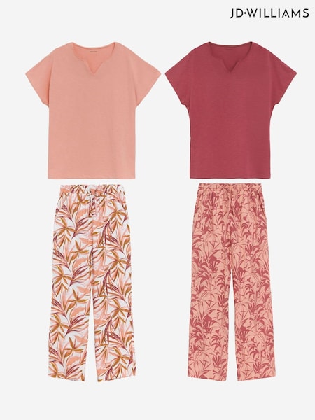 JD Williams Pink Pyjamas Set 2 Pack (H22145) | £38