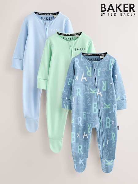 Baker by Ted Baker 3 Pack Sleepsuits (H22191) | £38 - £41