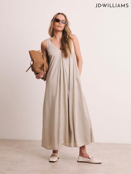 Anthology By JD Williams Natural Mix Pleat Dress (H22231) | £65