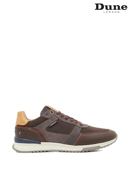 Dune London Brown Teffy Colourblock Runner Trainers (H22345) | £109