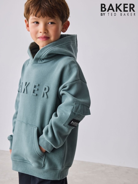 Baker by Ted Baker Oversized Embossed Hoodie (H22366) | £28 - £33