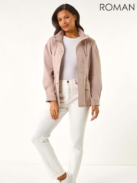 Roman Pink Buttoned Safari Jacket (H22467) | £55