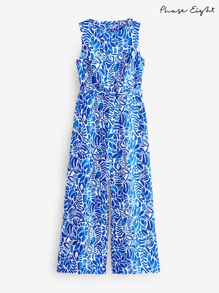 Phase Eight Blue Petite Marta Jumpsuit (H22499) | £110