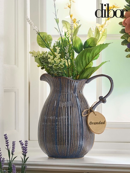 Personalised Aegean Fluted Pitcher Jug Vase by Dibor (H22539) | £40