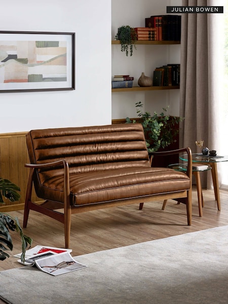 Julian Bowen Brown Marshall 2 Seater Sofa (H22582) | £455