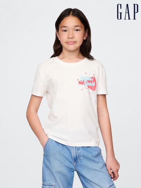 Gap White Graphic T-Shirt (4-13yrs) (H22605) | £10