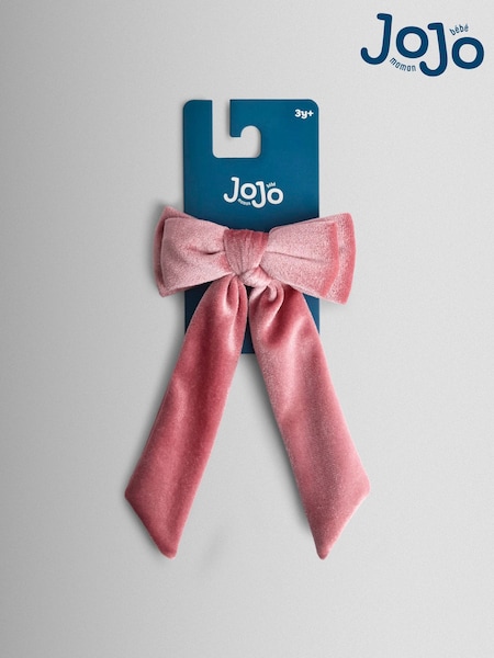 JoJo Maman Bébé Light Pink Thin Satin Bow Clip (H22636) | £6.50