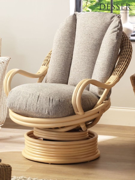 Desser Natural Corsica Deluxe Swivel Rocker Chair (H22669) | £530