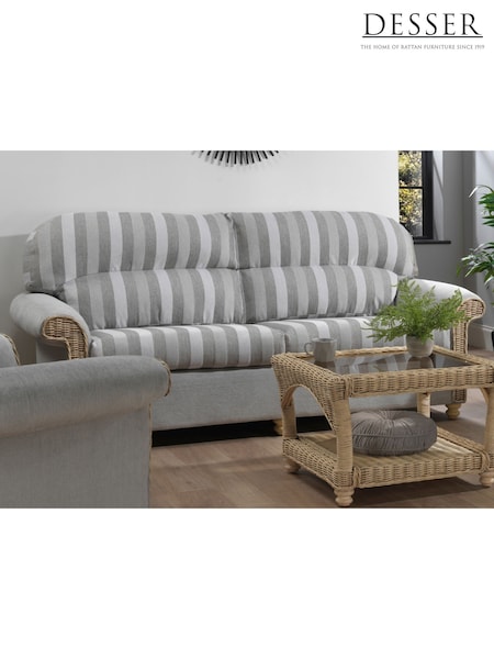Desser Natural Samford Tradtional Back Rattan 3 Seater Sofa (H22681) | £1,163