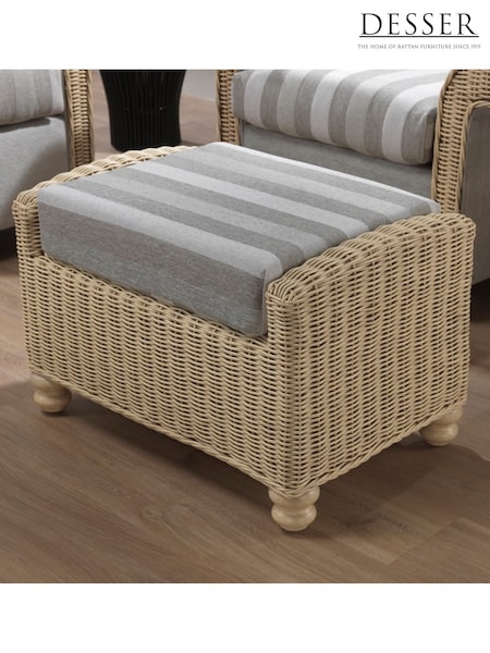 Desser Natural Samford Rattan Footstool (H22695) | £250