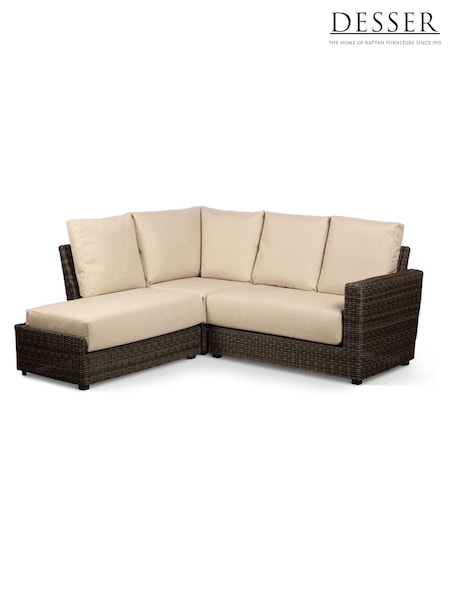 Desser Grey Ascot Rattan Garden RHF Corner Sofa (H22715) | £2,708