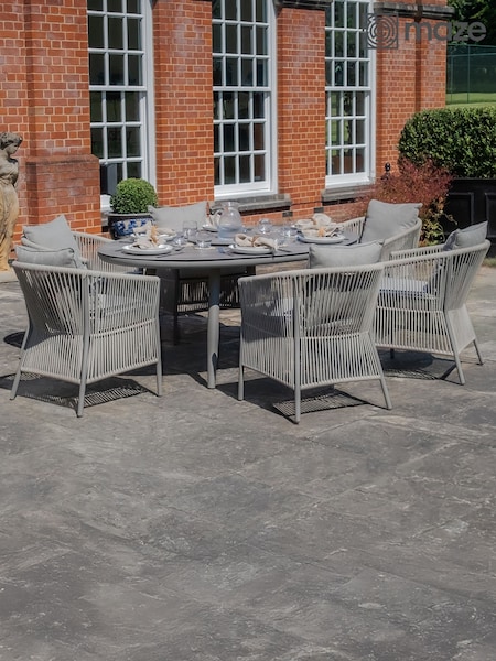 Maze Cool Linen Maldives Garden 6 Seater Oval Dining Set (H22768) | £1,845