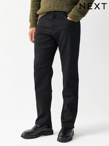 Black Straight Fit Comfort Stretch Jeans (H23126) | £30